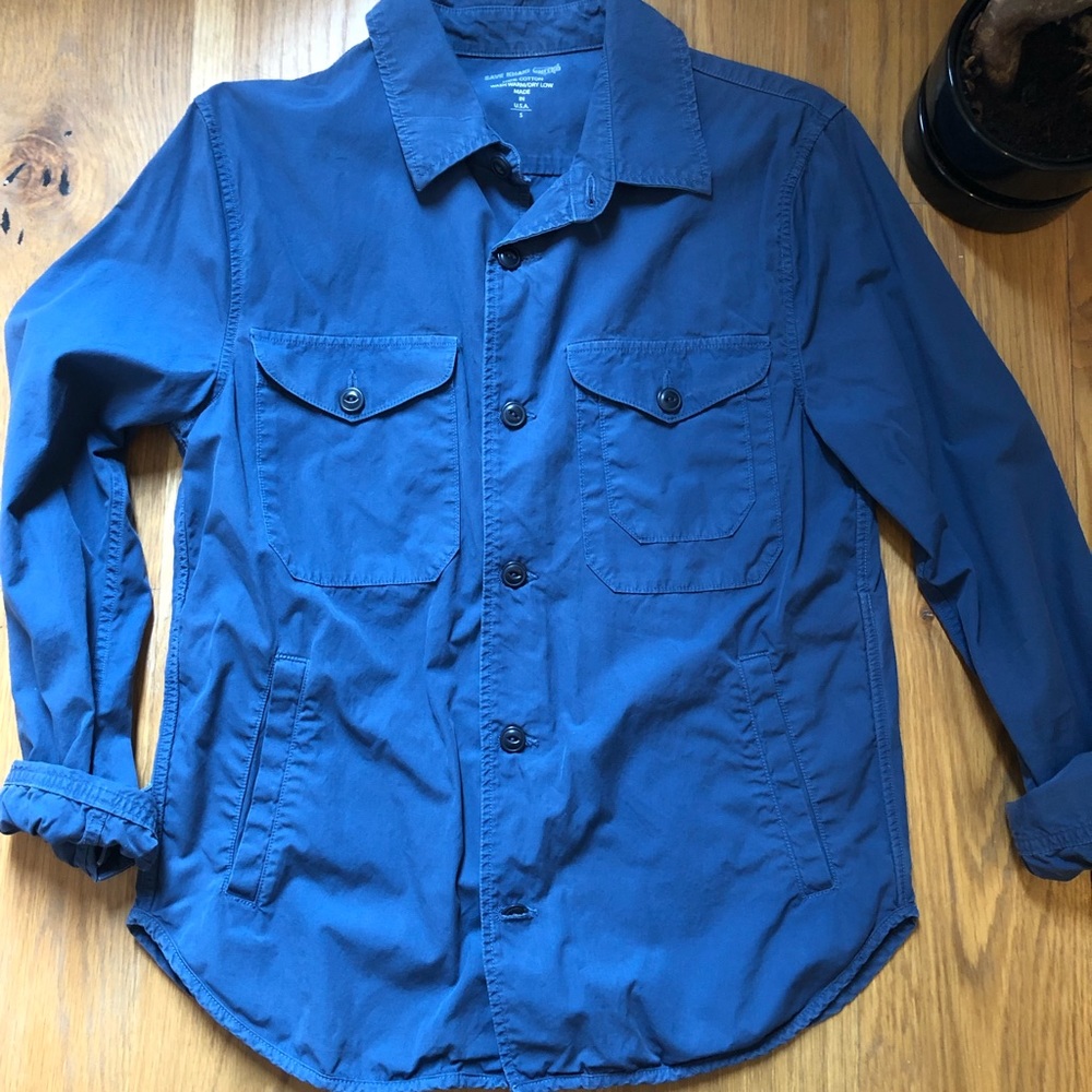 This is a men’s Save Khaki shirt jacket.